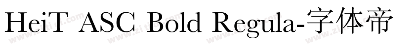 HeiT ASC Bold Regula字体转换